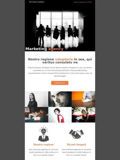 Marketing agency modern responsive newsletter template